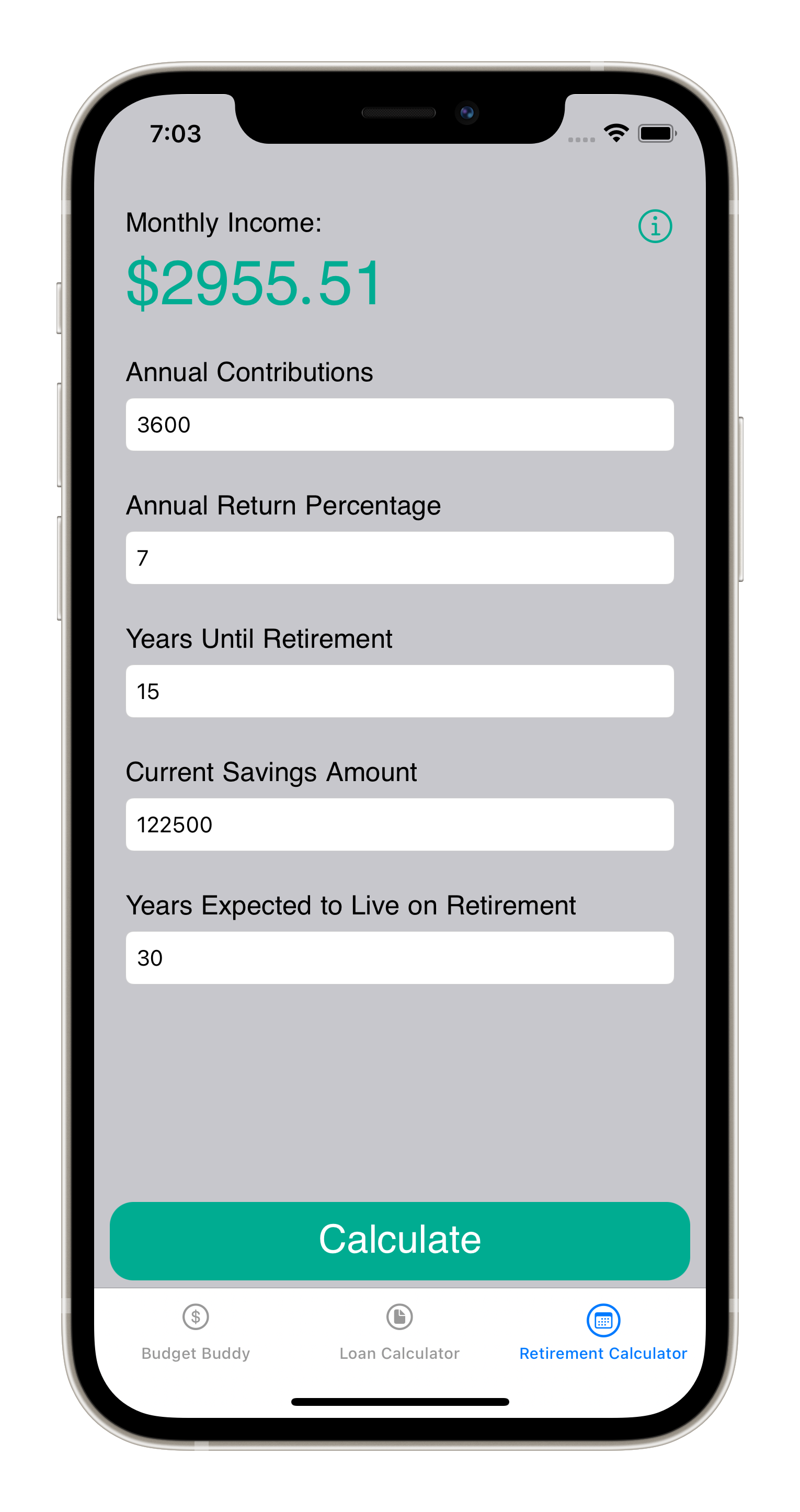 Money Buddy Personal Finance iOS App Screen Shot 5